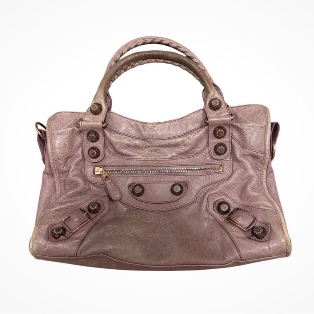 Balenciaga Classic City Bag • Mauve/Dusty Rose Antique Gold Hardware